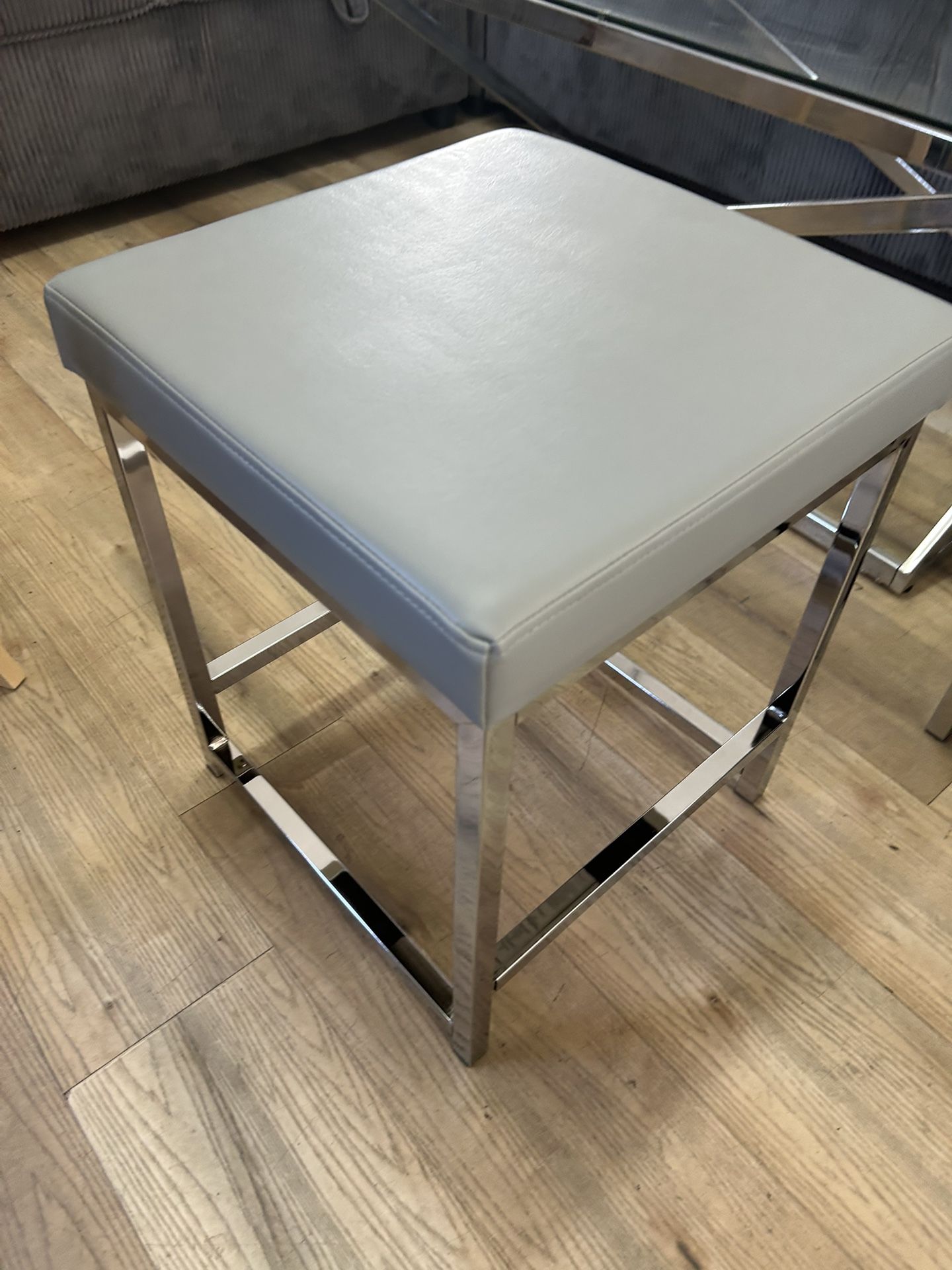 Vanity Stool Leather Style Seat