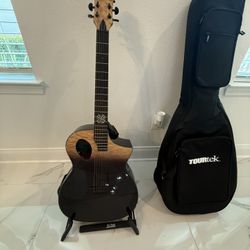 Electro-Acoustic Michael Kelly Model MKFPQPESFX Forte Port X Partial Eclipse Acoustic Guitar, Quilted Maple