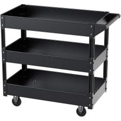 Steel 3-Shelf Multipurpose Utility/Tool Cart For Sale $49.00 50%+ OFF Retail $99.99 NEW & ASSEMBLED