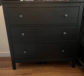 2-Drawer Nightstand - Black-Brown, Great Condition