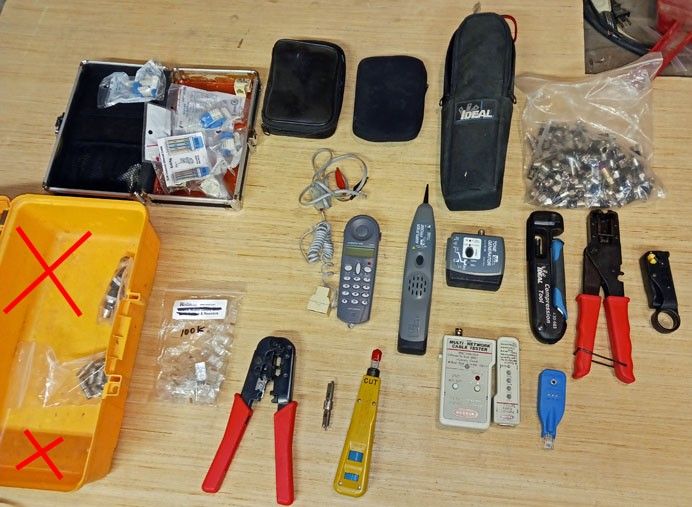 Network & coax tools/testers/fittings