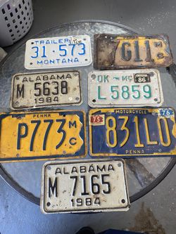 Vintage License Plates 