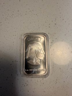 1 oz .999 Fine Silver Liberty Bar