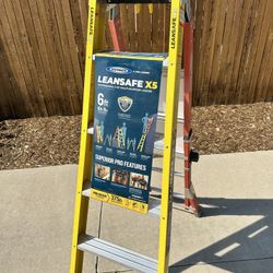 Brand New Werner Leansafe x5 14ft Reach Height Fiberglass Multi-Position Ladder