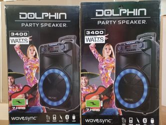 15" woofer Trolly Kareoke Bluetooth Party Speaker by dolphin.  Free 🎤.  Rechargeable