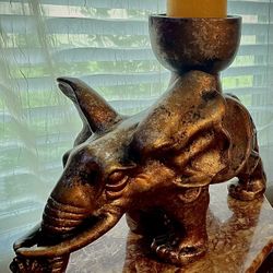 Decorative Elephant, Statue, Candle Holder.