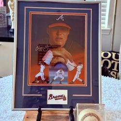 Signed Large picture and Signed Baseball.