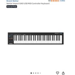 Nektar Midi Piano Impact Gx61 Keyboard Retail 140