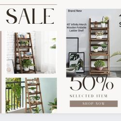 Brand New 45" Infinity Wood Plant Stand