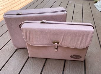 Vintage 80s Mary Kay Makeup Consultant Pink Travel Cases