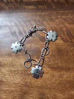 Silver charm bracelet
