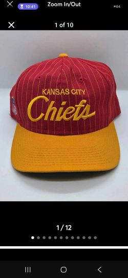 90’s Kansas City Chiefs Sports Specialties Pinstripe Script NFL Snapback Hat
The Pro