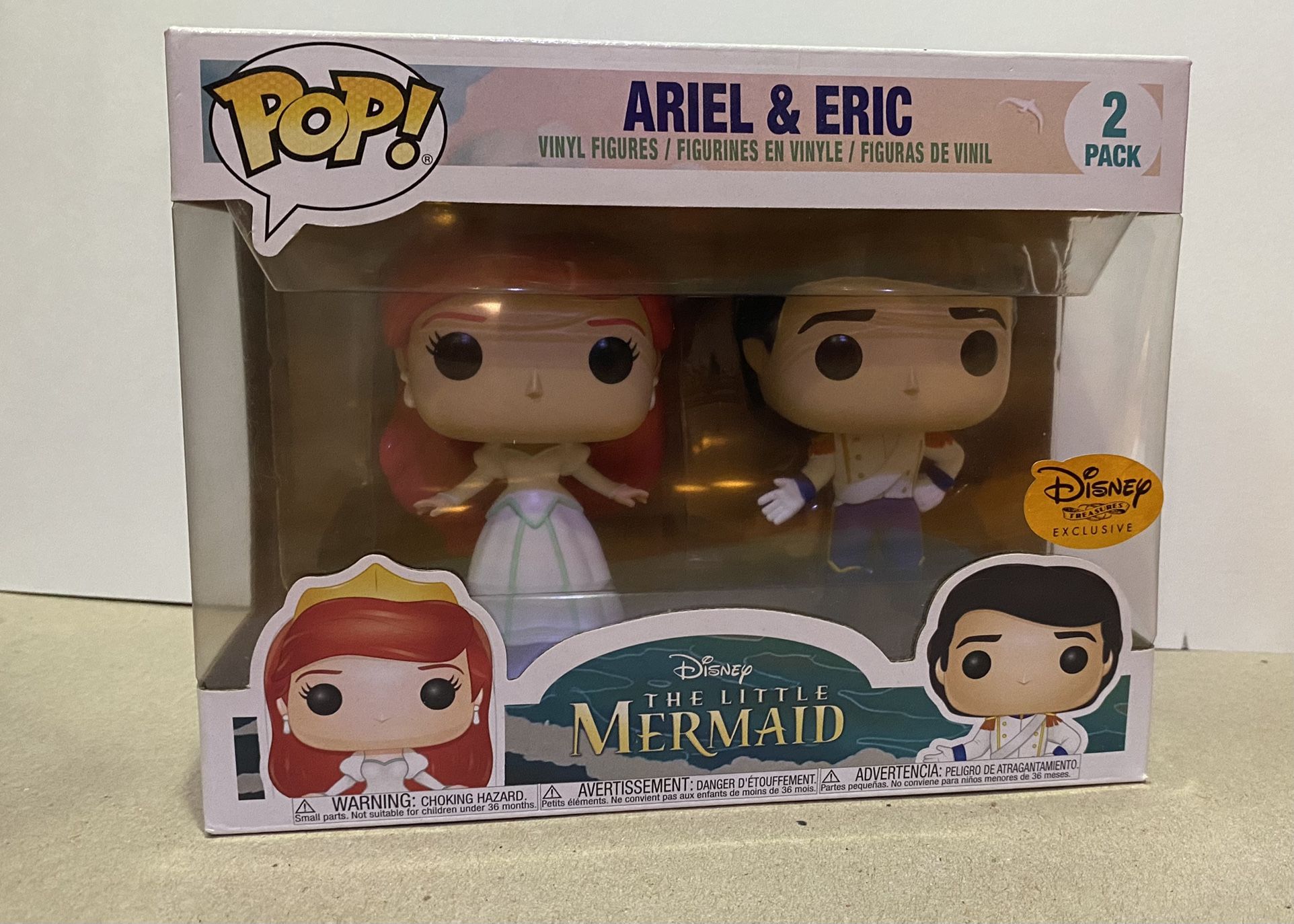 Funko Pop! The Little Mermaid Ariel & Eric 2-Pack Disney Treasures Exclusive