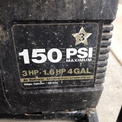 Craftsman 3hp 4Gal 150psi Air Compressor 