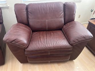 Leather reclining chair