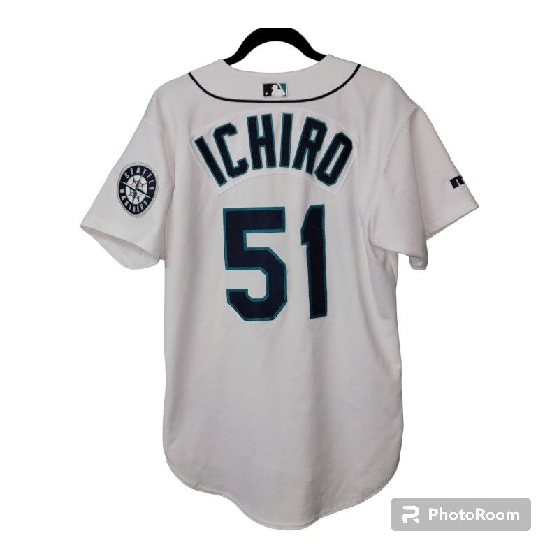 Russell Seattle Mariners Jersey ICHIRO 51 MLB Authentic Size 44 Logo