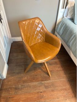 Faux leather swivel desk chair