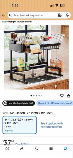 Over the Sink Dish Drying Rack