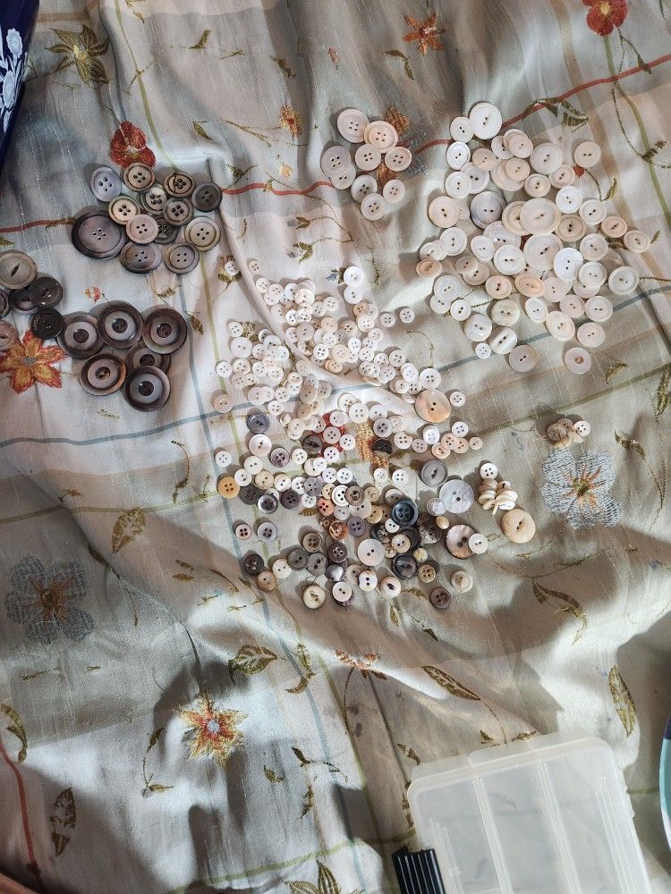 323 Vintage Mother Of Pearl And Shell Buttons