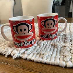 Paul Frank Mug Monkey Red 12oz Classic Ceramic Collection 2025 Set Of 2 NEW