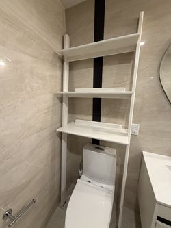 MOVING SALE! West Elm Modern Leaning Over-The-Toilet Cubby