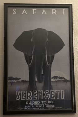 Elephant Poster-Framed