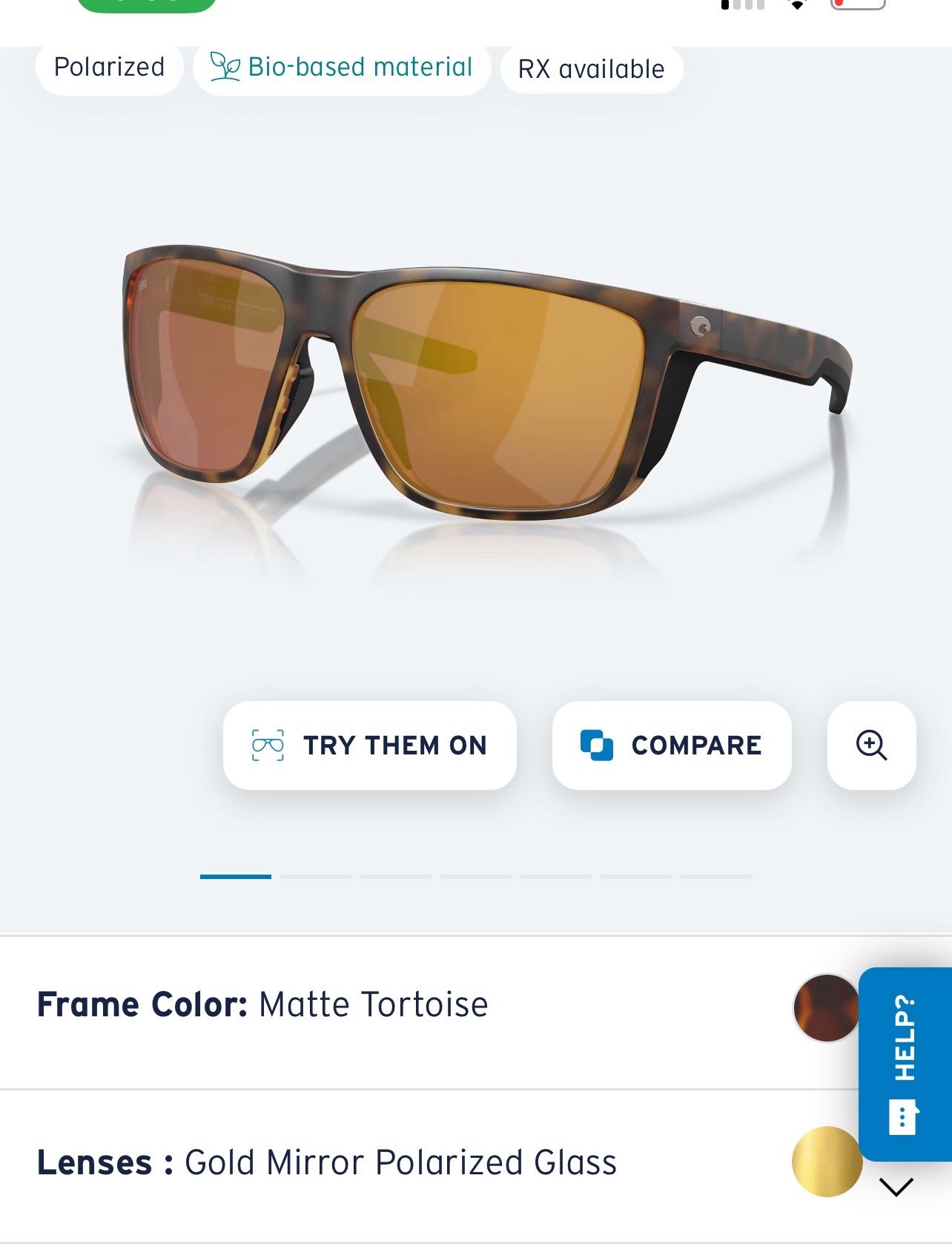 Costadelmar Matte Tortoise Gold Mirror Polarized Glass Sunglasses