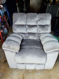 Gray Velvet Recliner Chair