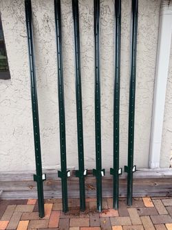 7-Foot Garden Craft U-posts For Garden or Temporary Fencing (6 Fence Posts) PLUS a Steel Post Driver
