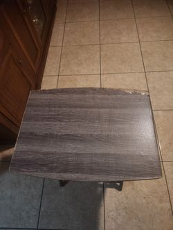 Small Side Table with Wood-Look Top