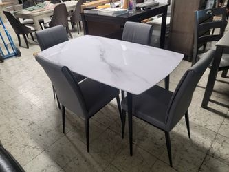 Brand New Marble Faux Table Set FREE IN BOX DELIVERY FRESNO CITY