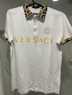 White Polo Black And Yellow Collar