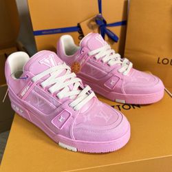 Pink Louis Vuitton Trainers