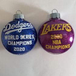 Dodgers / Lakers Champions Ornaments
