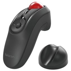ELECOM Relacon Ergonomic Bluetooth Handheld Trackball Pointer Thumb Mouse for Right or Left Hands