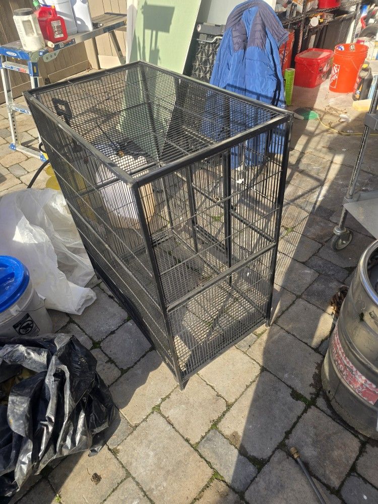 Large Bird Or Reptile Black Wire Metal Cage