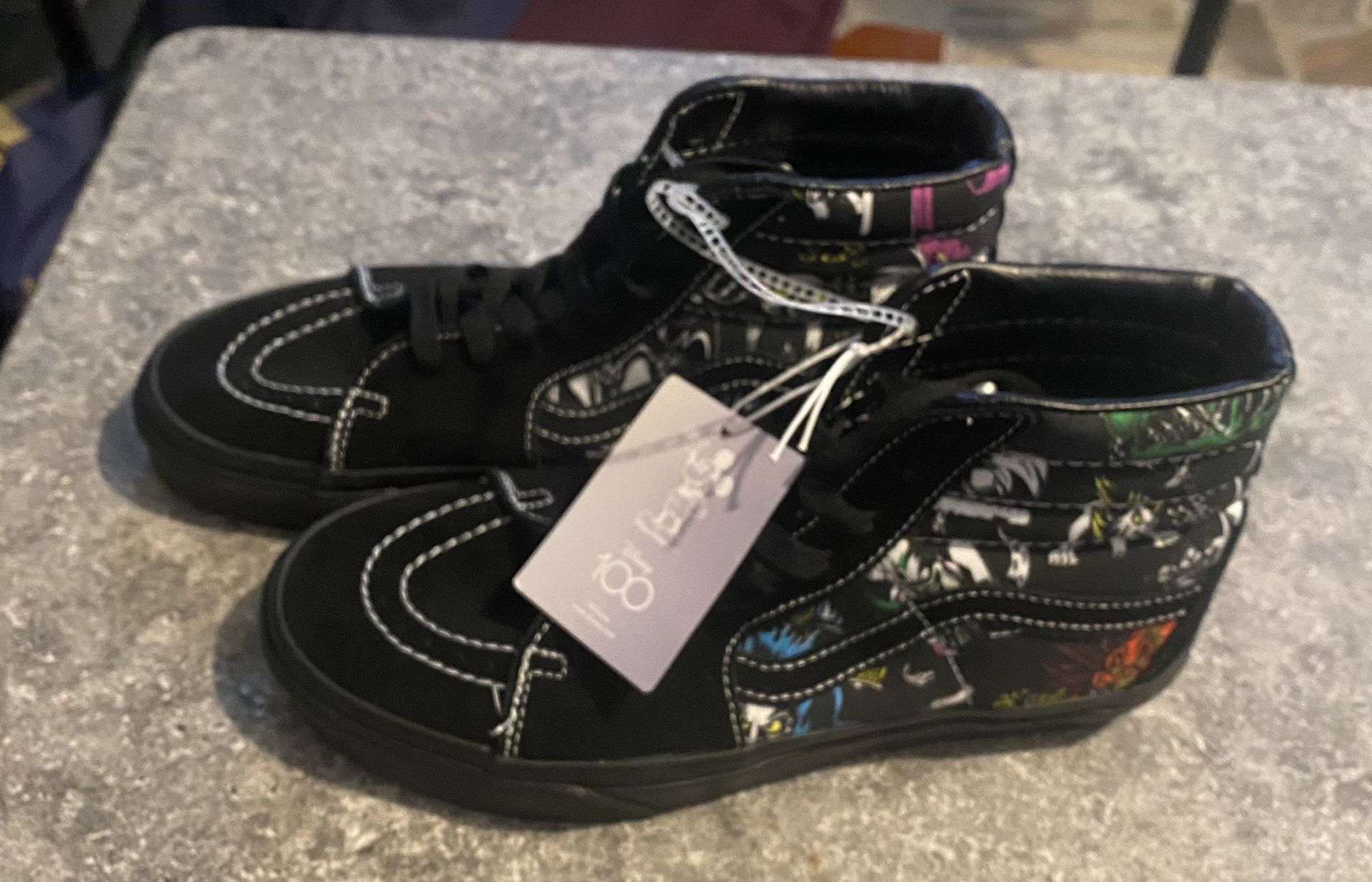Vans x Disney Sk8-Hi Disney 100 Villains Black VN000BW7BMB Sneaker Mens Size 6.5