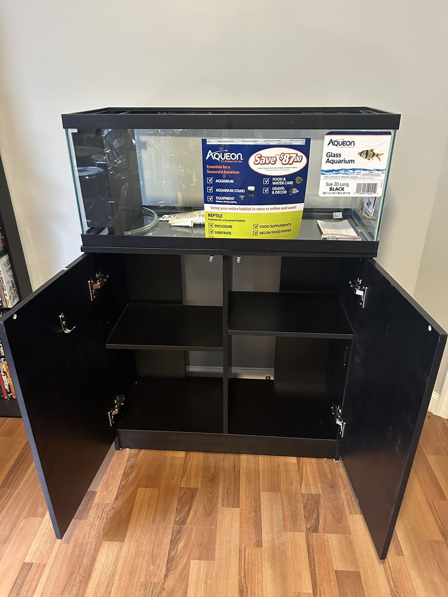 READ**New 20 Gallon Long Fish Tank With Stand And More