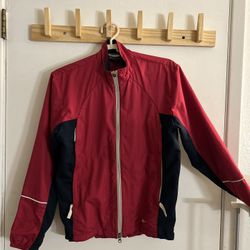 Vintage Nike Silver Tag Womens Running Track Zip Up Jacket Activewear Red Sz S