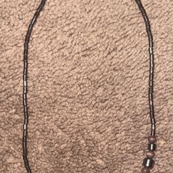 heavy metallic hematite Vintage Choker 
