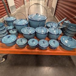 Light Blue And White Tins