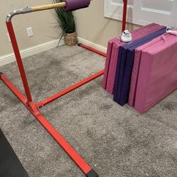 Gymnastics Bar and Mats