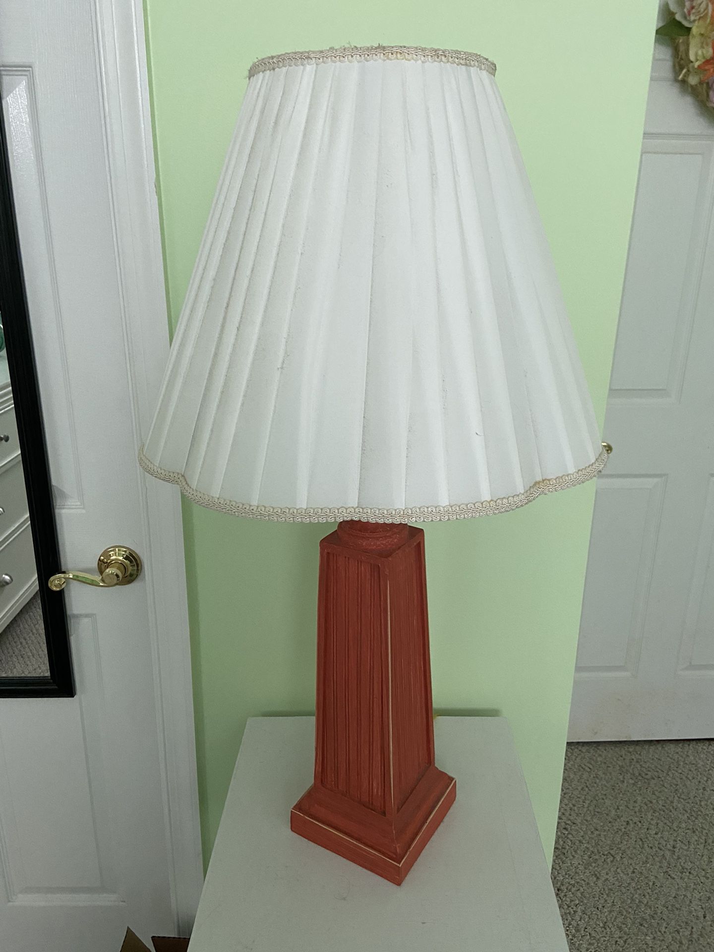 Orange Lamp 32 inches high