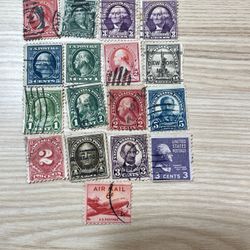 Vintage US Postage Stamps Collection Lot of 17 