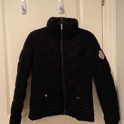 Lauren Ralph Lauren Black Velvet Puffer Coat Jacket Women’s Small