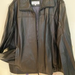 Calvin Klein Black Men’s Leather Jacket 