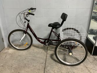 Adult Tricycle With a Basket