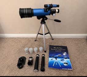 MaxUSee 70mm Refractor Telescope F400X70 + Tripod & Accessories