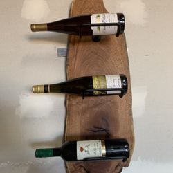 Live edge wine racks cutting boards