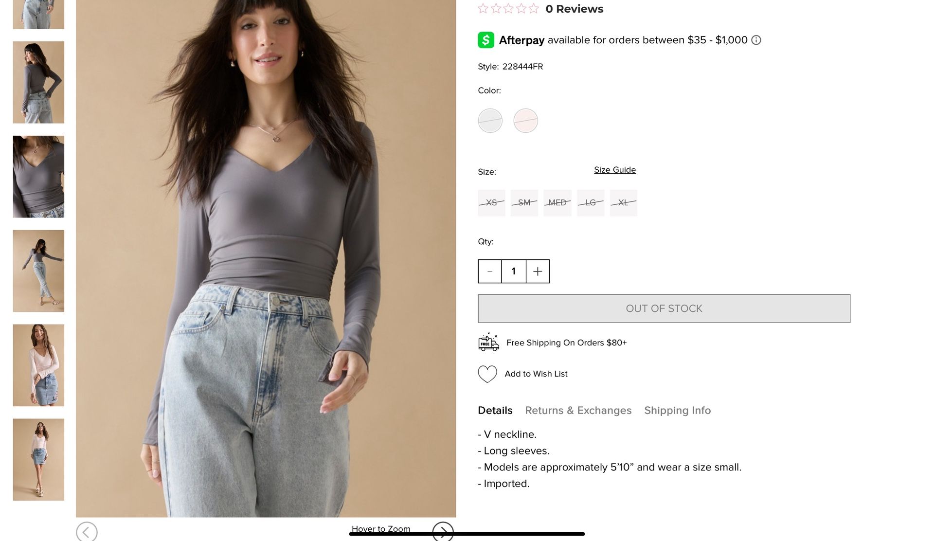 Deedee V Neck Bodysuit (Medium)